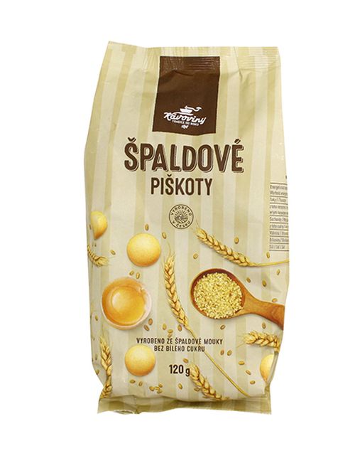 KÁVOVINY Piškoty špaldové 120g