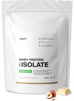 Vilgain Grass-Fed Whey Protein Isolate – Bílá čokoláda a lískový oříšek 1000 g