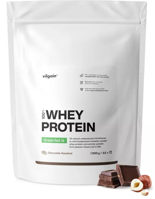 Vilgain Grass-Fed Whey Protein čokoláda/lískový ořech 1000 g