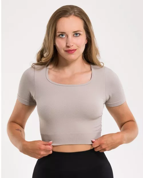 Vilgain Seamless Ribbed Crop Tee XS/S shell